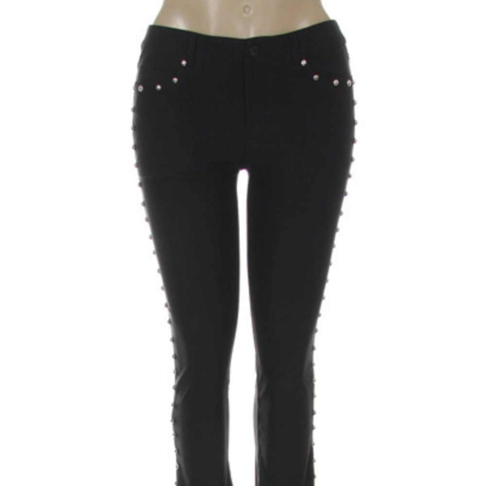 Platinum Plush Black Silver Studded Pants. New with tags in sz XLG
